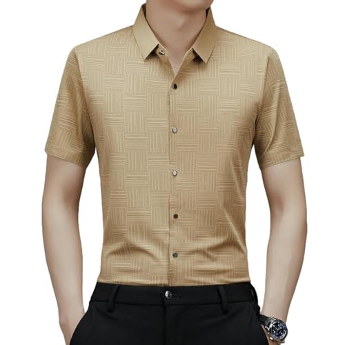 Chemise en soie glacée homme anti-transpiration et sans couture fluide