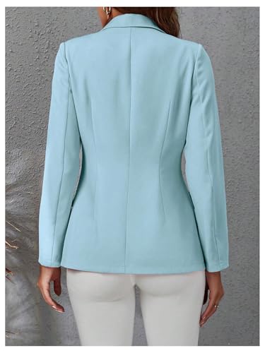 Floerns Women's Open Front Lapel Neck Blazer Long Sleeve Office Elegant Suit Jacket3