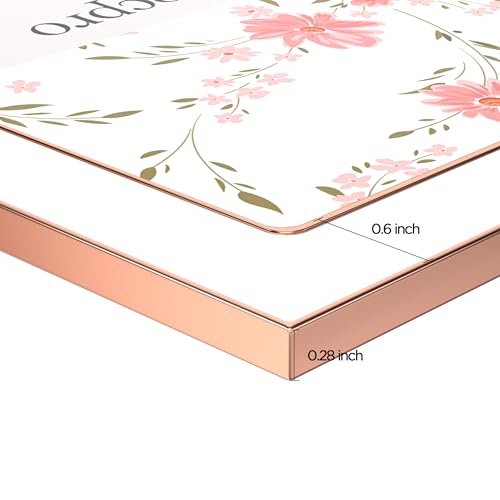 Image of eletecpro 5x7 Enamel Picture Frame Set of 2 with Real Glass Cover, Cute Photo Frame with Rose Gold Metal Edge, Horizontal and Vertical Display Pictures 5 by 7 for Tabletop and Wall Decor, White