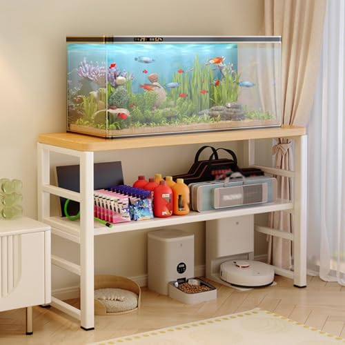 CTREVL Soporte Metálico para Acuario de 2 Niveles, Soporte para Acuario, Capacidad de Carga Máxima de 150 kg, Acuario con Soporte para Uso Doméstico y de Oficina(120x35x80cm/47.2x13.7x31.4in)