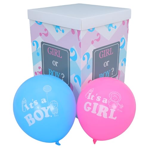 Boîte à ballons révélation du sexe en papier rigide de 40 cm