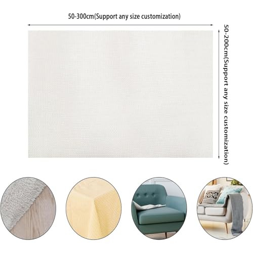 Alfombrilla antideslizante evita resbalones base blanca reutilizable multiusos de PVC lavable 8