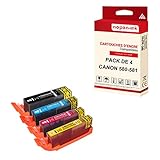  NOPAN-INK - x4 Cartouches Compatible pour Canon 580 XL - 581 XL 580XL - 581XL Noir + Cyan + Magenta + Jaune Canon Pixma TR 7500 Series TR 7550 T