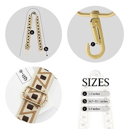 Image of TANOSII Wide Purse Strap Adjustable Replacement Shoulder Crossbody Strap Handbag Strap