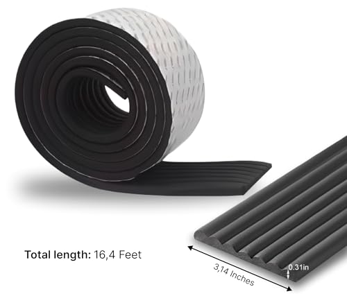 Image of Black 16.4 ft Edge Baby Protector for Furniture with Adhesive - Blacks Proofing Edge Corner Foam Adhesive Strips - Black Peel and Stick Wall Trim Molding - Baby Flexible Furniture Corner Protector