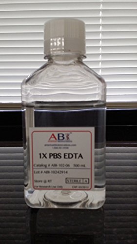 Phosphate Buffered Saline EDTA, 1 X PBS-EDTA, Sterile, 500 mL