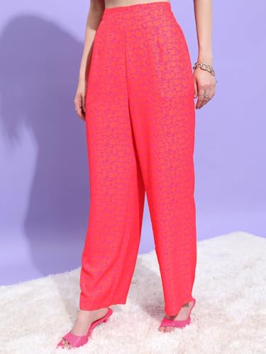Image of Tokyo Talkies Women's Regular Fit Parallel Trousers| Mid-Rise
