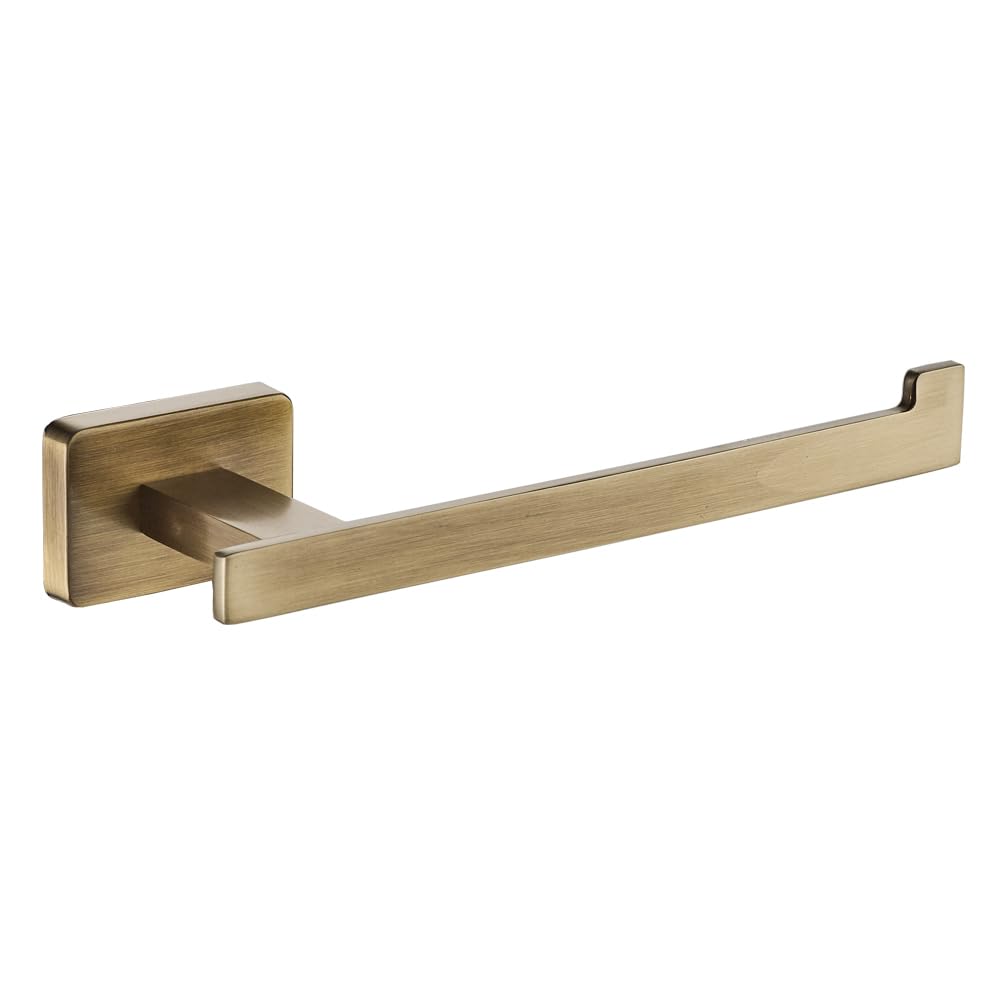 Modern Brass Finish Toilet Roll Holder | Bronze Steel Toilet Paper Holder | Strong Loo Roll Tissue Holder Stand, Modern and Clean Design Screw In