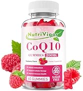 NutriVigor CoQ10 Gummies, Coenzyme Q10 Supplement 200mg, High Absorption CoQ10 Supplement for Cel...