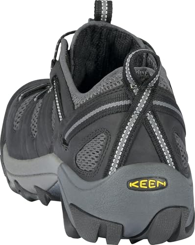 KEEN Utility Men's Atlanta Cool Low Steel Toe Work Shoe, Black/Dark Shadow, 14 Wide US