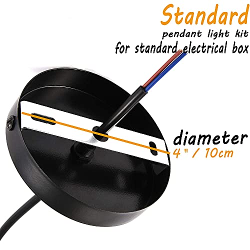 Acbungji Industiral Pendant Light Fixture With Pull Chain,Diy Vintage Hanging Lighting Kit With E26 Edison Bulb Socket 3.6Ft Electrical Cord Wire For Indoor Kitchen,Black #TOP5