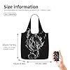SDEGTHO Black Smoke Music Printed Foldable Grocery Bag, 25L Reusable Shopping Tote, Lightweight Bag for Travel Daily Use #3