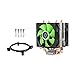 Płyta perforowana 90mm 3PIN CPU Cooler Fan Heatsink Ciche wentylatory dla Intel LGA775 / 1156/1155 dla wentylatora AMD / AM2 / AM3 Dual jednostronny praca elektroniczna (Color : Green)