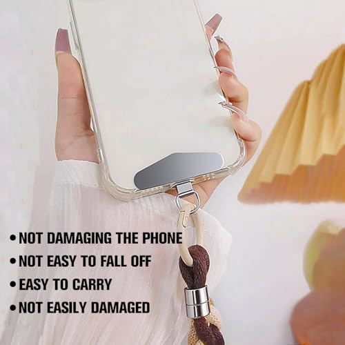 Blunesta 4pcs Phone Tether Tab – Universal Phone Lanyard Patch Holder for Mobile Phones, Anti-Drop Lanyard Connector for Cases with Charging Port Access, Cell Phone Tether for Work, Travel, Events - Image 3