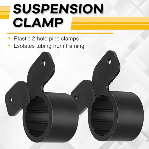 Image of Briwooody 50 Pack 1 Inch Pex Suspension Pipe Clamps Tubing Supports for Pex, Copper, CPVC Pipe, Butterfly Style(Black)