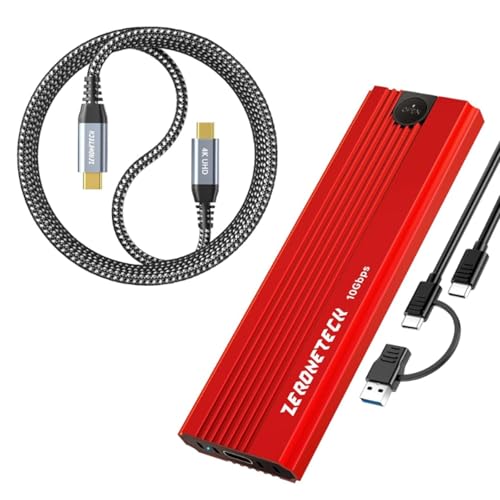 Adaptador Caja Externa SSD M.2 NVMe con Cable USB-C 3ft miniatura 1