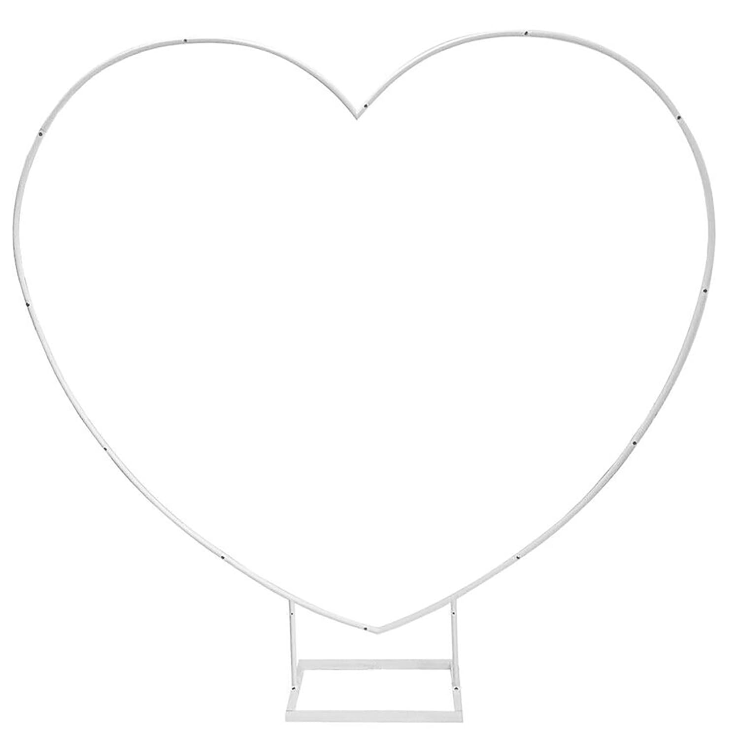 7.2ft Heart-Shaped Metal Balloon Arch Kit for Weddings Valentine's Day Proposals Engagements & Birthdays, Elegant Heart Arch Stand with Base for Ceremony Backdrops & Party Decorations