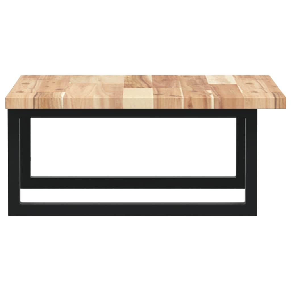 Scaffale per lavandino, montaggio a parete, in acciaio e legno di acacia massiccio, 50 x 50 cm, con supporti rettangolari, ripiano salvaspazio per mobili da bagno e lavabo, portata fino a 100