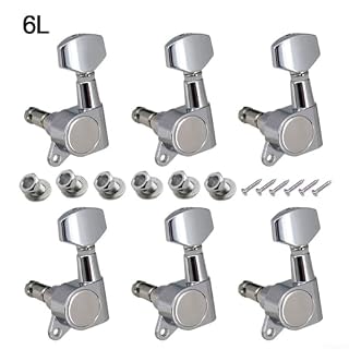 Lot de 6 mécaniques de verrouillage de cordes de guitare pour guitare électrique ou acoustique (6 L) – Image 2