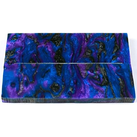 Texas Knifemakers Supply Amethyst Acrylic Liquid Inlace Knife Handle Scales - 5" x 1-1/2" x 3/8" (Each Pair is Unique!) Cover