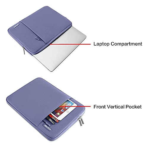 Image of MOSISO Laptop Case 13 inch, 13 inch Laptop Sleeve Compatible with MacBook Air M4 M3 M2 M1 2025-2018 / Pro M2 M1 2025-2016, Polyester Vertical Computer Sleeve Bag with Pocket, Lavender Gray