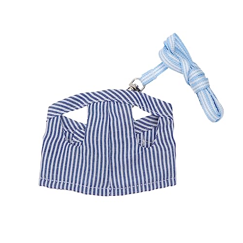 Garneck Guinea Pig Harness and Leash Set Small Pet Vest Cotton Stripe Comfortable for Outdoor Walking Size l (24-27cm Chest)