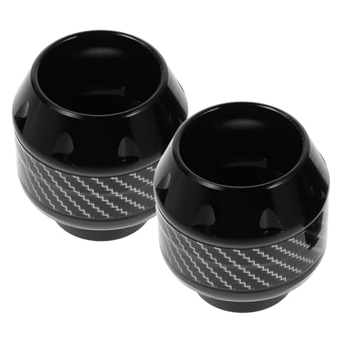 COSMEVIVI Curseurs de Cadre de Fourche Moto Protection et Absorption des Chocs en Alliage D'aluminium Noir 2 Pièces pour Motos et Scooters