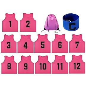 子供 キッズ ユース サッカー スポーツ ビブス ゲームベスト 12枚 ビブス サッカー バスケ ベスト 12枚セット 番号入り
