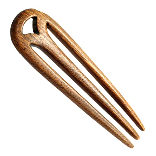 Lurrose Hair Chopsticks Hair Forks 3 Prone Hair Pin 3- prong Hair Fork Wooden Hair Stick Wooden Hair Hair for Buns Hair Pin Hair Accessories Wood Hair Fork French Hair Stick Womens Hair Clips