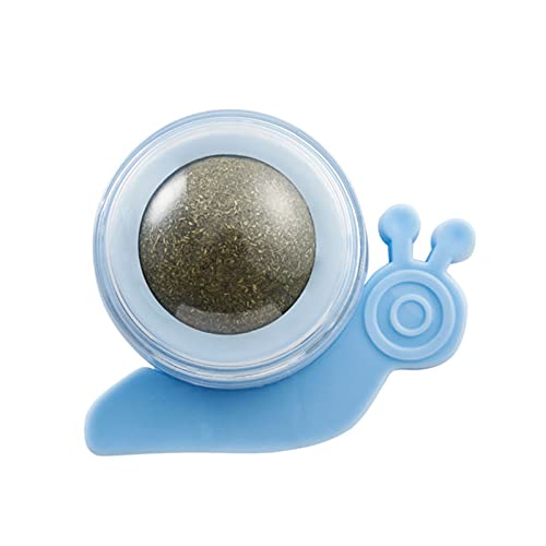 Fairnull Juguete de gato para mascotas gato hierba gatera juguete de comodidad emocional diseño giratorio inofensivo para mascotas Blue1 Cover