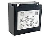 Ultramax LI22-12, 12 V 22 Ah LiFePO4 Batterie au lithium fer phosphate, chargeur inclus