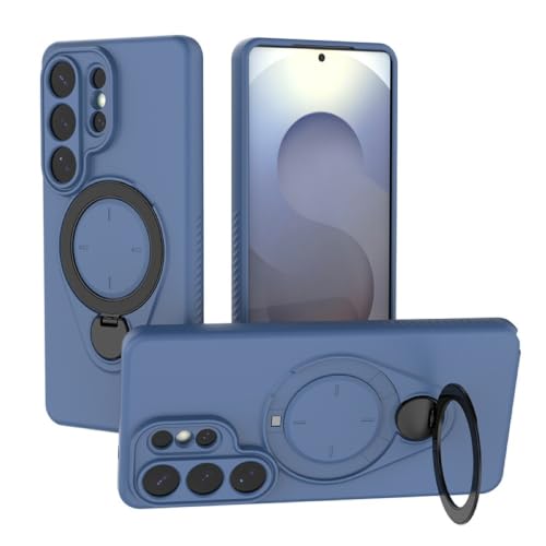 Coque Samsung Galaxy A37 5G bleu évite les chutes avec anneau métal