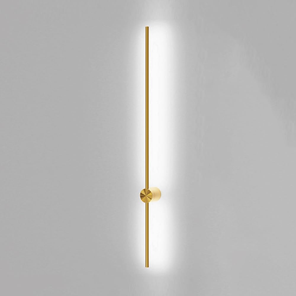 HPTHLY Indoor Wall Lights Fixtures Led Wall Lamps Adjustable Brass Strip Wall Sconces With Acrylic Shade For Bedroom Living Room Hallway (White Light-100Cm)