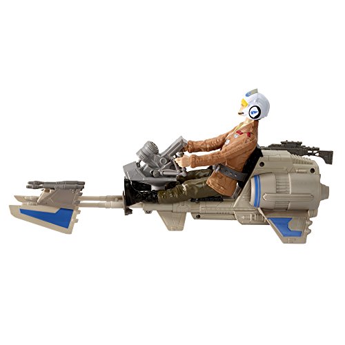 Star Wars E7 Speeder Bike & Poe Dameron Action Figure #TOP7