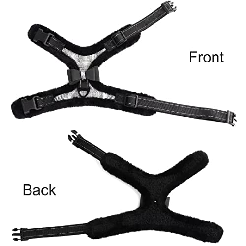Beirui Soft Fleece Padded Dog Harness For Small Medium Dogs - Cute Rhinestone Dog Vest Harness With Sparkly Bow Tie - Reflective Safety Pet Puppy Harness For Walking And Party (Black,S) #TOP2