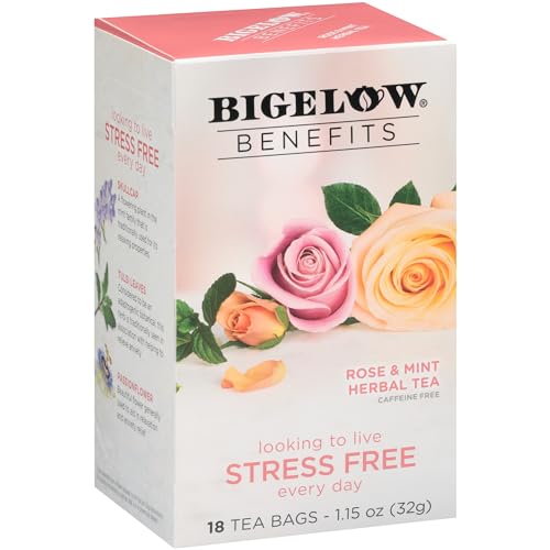 Bigelow Benefits Stress Free Rose & Mint Herbal Tea
