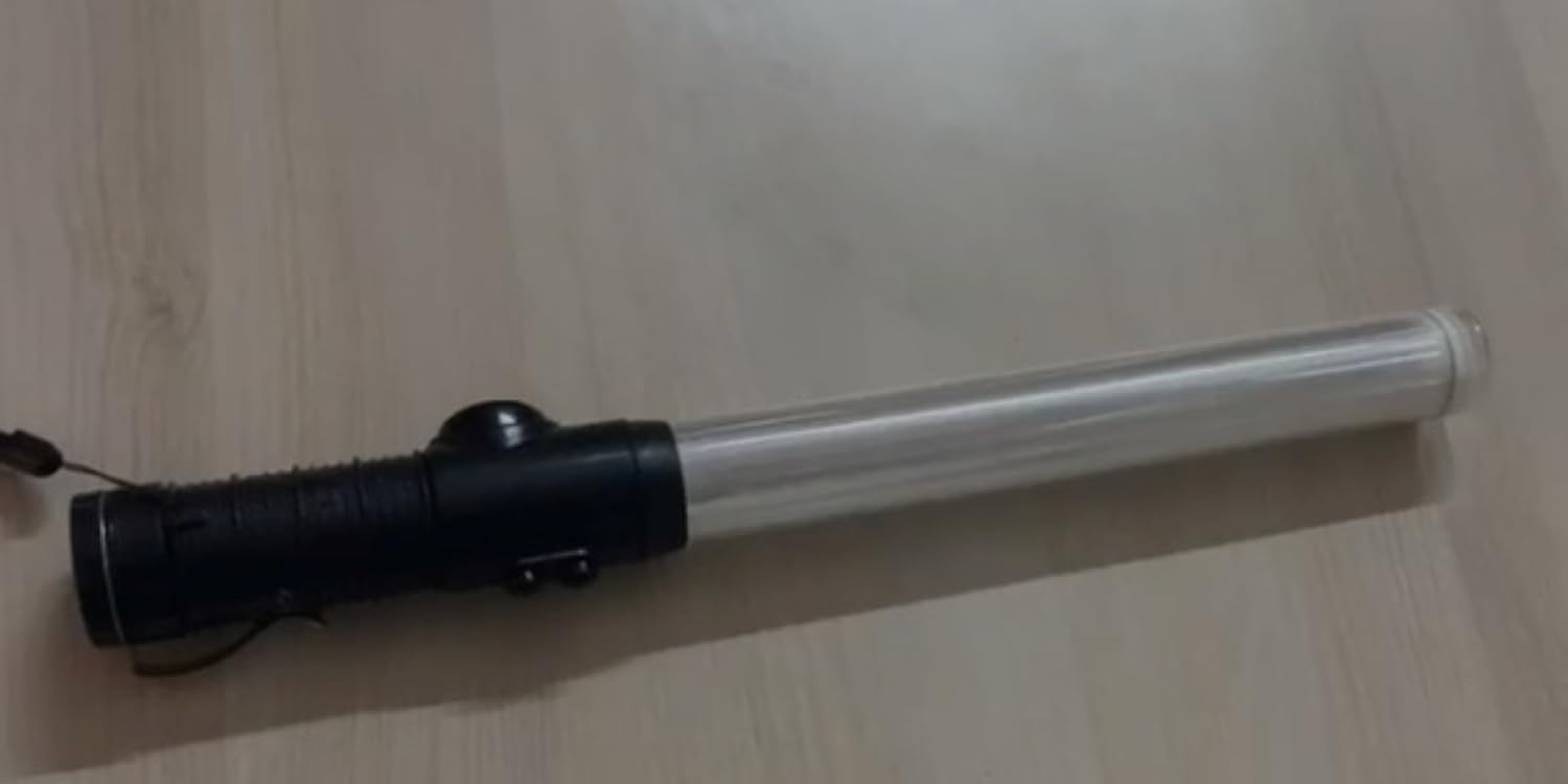 K T I® 5 Mode Traffic Safety Baton Light with Torch and Siren Rechargable with Charger 40 Cm & Diameter Size- 4 Cm Pack of 1