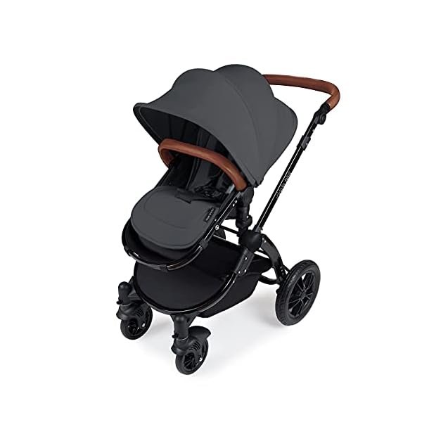 Ickle Bubba Stomp V3, All-in-One-Reisesystem, inklusive Trageschale, wendbarer Kinderwagen und Galaxy-Autositz Gruppe 0+ mit ISOFIX-Boden (Grau auf schwarzem Rahmen) – Bild 6