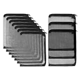 GYWHOOFT 10 sacchetti filtro per acquario, sacchetto filtro a rete con chiusura lampo, sacchetto filtro riutilizzabile per carbone attivo, nero con chiusura lampo (10 x 10 cm)