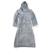 Ella Jayne Weighted Blanket Hoodie – 10lb Wearable Blanket for Adults & Teens, Oversized Snuggie Hoodie, Cozy 100% Fleece Hooded Sweatshirt Blanket, One Size, Grey