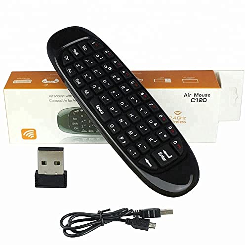 TECHDASH Universal TV Remote Air Mouse, Wireless Keyboard Fly Mouse 2.4GHz Connection Air Remote Keyboard Mouse for Android TV Box/PC/Smart TV/Projector/HTPC/All-in-one PC/TV