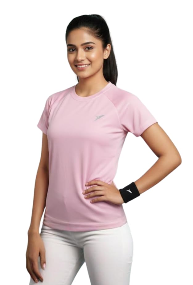 Image of sportywear Polyester Woman Sports T-Shirt Quick Dry Breathable Active Wear Tee |GYMING,Yoga