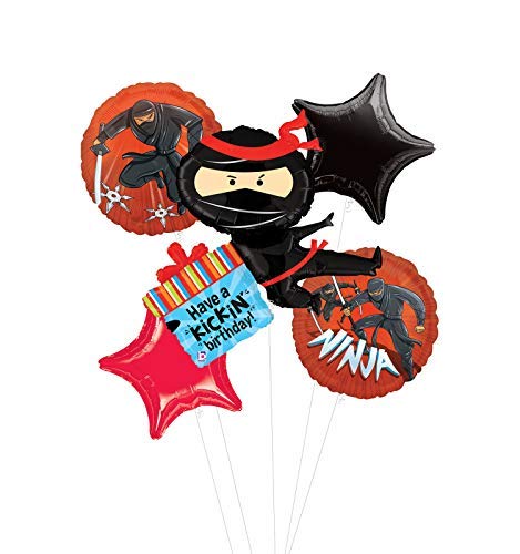 Mayflower Ninja Birthday Party Supplies Have A Happy Kickin Birthday Balloon Bouquet Decorations #TOP15