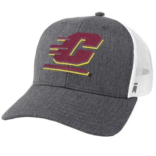 Central Michigan University Snapback Trucker Hat - Unisex, Athletic Heather