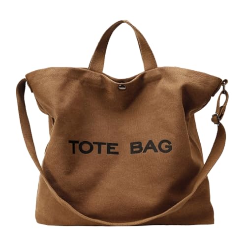Image of Women Canvas Tote Bag Travel Shoulder Bag Large Capacity Crossbody Top Handle Fashion Handbags