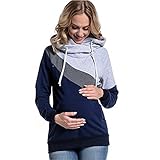 Tolles lässiges Umstandssweatshirt mit Kontrastdetails,Größe und Passform für jede Körperform.Tolles Umstandssweatshirt mit Kapuze,Kapuze,Kängurutasche und langen Ärmeln.Kann auch als Sweatshirt getragen werden.