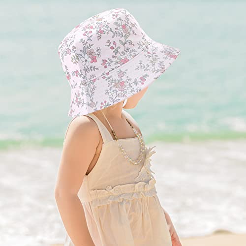 Baby Girl Sun Hat Sun Sun Beach Strap Spring Cartoon Kids Chin Bucket Hat Summer Cute Hats Kids Hats & (D, One Size) #TOP1
