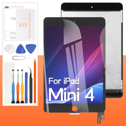 Écran pour iPad mini 4 cassé : kit de réparation LCD et vitre tactile noire A1538