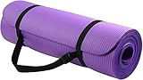 Esterilla de yoga de 15 mm de grosor y duradero, (morado)