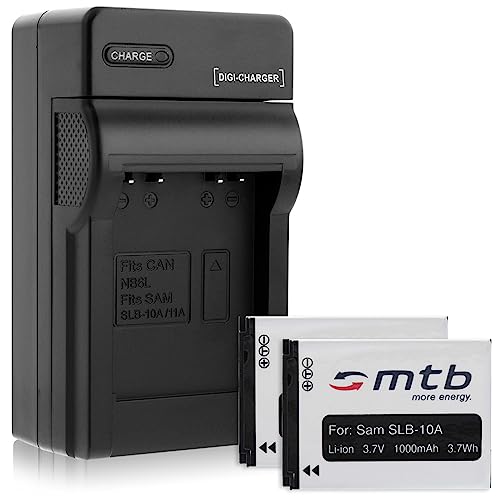 2 Batteries + Chargeur (Auto/Secteur) pour JVC BN-VH105, GC-XA1, XA2 / BenQ DLI-301/ Silvercrest..Voir liste